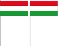 Merkloos Zwaaivlag Hongarije - 10 stuks - 12 x 24 cm