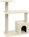 vidaXL Kattenkrabpaal met sisal krabpalen 70 cm crèmekleurig