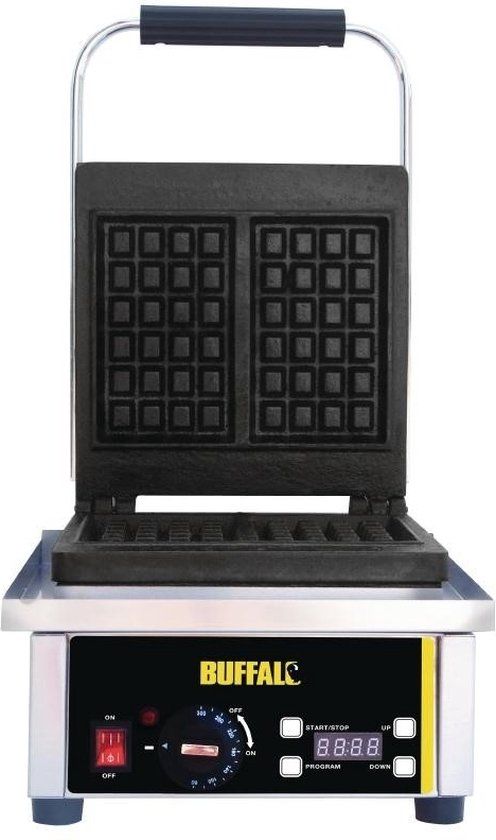 Buffalo Professionele Wafelijzer - Zwart - RVS - GF256