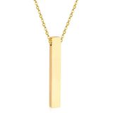 LGT JWLS LGT Jewels dames ketting Edelstaal verguldkleurig verticale Balk