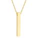 LGT JWLS LGT Jewels dames ketting Edelstaal verguldkleurig verticale Balk