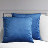 HPD Half Price Drapes Kussenhoes 18 x 18 Heritage Pluche Fluweel - VPYC-198604-CC18PR - Paar, Vissen Blauw