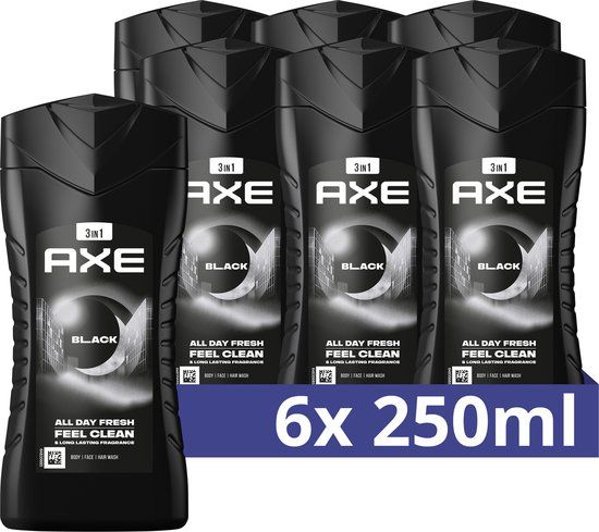 AXE 3-in-1 Douchegel Black - 6 x 250 ml