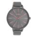 OOZOO Timepieces - Rook grijze OOZOO horloge met rook grijze leren band - C11254