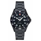 Swiss Alpine Military 7095.2177 Heren Polshorloge Automatisch Zwart Staal Saffierglas 100 ATM