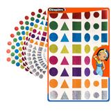 CLEOPATRE Holografische geometrische stickers, 8 kleuren, verpakking met 10 vellen (480 stickers)