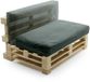 Bananair - Coussin de palette multifonctionnel et résistant à l'eau - housse amovible - Convient comme coussin d'assise et de dossier - Coussin de jardin pour banc de palette - 120x60 cm - Gris foncé