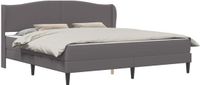 vidaXL Bedframe met hoofdeinde Grijs 180 x 200 cm Kunstleer