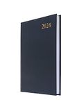 Collins Debden Collins Essential A5 dagboek 2024 Dagplanner - 2024 Pagina A Dag Dagdagboek, Dagboek & 2024 Planner - Zakelijk, Kantoor, Academisch en Persoonlijk Gebruik 2024 (A5-formaat, blauw)