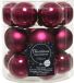 Decoris 18x Small Christmas Balls Raspberry Pink (Magnolia) Glass 4 cm - Matte/Gloss - Christmas Tree Decoration