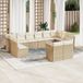 Prolenta Maison Exclusive - Tuinset voor de tuin, 12-delig, met kussens, beige, gemaakt van polyrotan