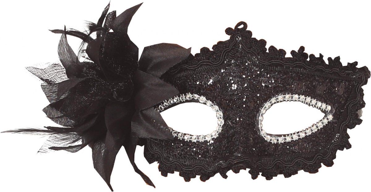 Guirca Masker Flowers Zwart Dames One-size