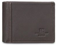Erevan Prime Portefeuille Homme cuir véritable noir design minimaliste Black B UNICA 12x10x2.5 cm