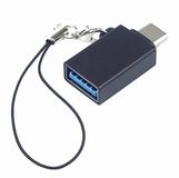 PremiumCord Adapter USB-C naar USB 3.0, OTG, USB 3.1 Type C stekker, USB 3.0 Type A bus, zwart met oogje om op te hangen, kur31-18