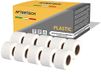 Aftertech 10 x 99010P 28 x 89 mm rollen waterdichte kunststof etiketten, compatibel (130 etiketten/rol = 1300 totaal) voor Dymo LabelWriter 10 x 99010PLA