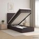 Prolenta Maison Exclusive - Lit Ottoman avec matelas et éclairage LED, couleur marron foncé, dimensions 100 x 200 cm