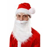 Henbrandt Kerstman baard - wit - polyester - elastiek band - kerstmanbaard