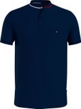Tommy Hilfiger Mao Rwb Tipped Slim Polo - heren poloshirt - donkerblauw
