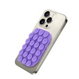 Celly Rectangular Mobile Phone Suction Cup with 22 Silicone Suction Cups, Versatile Phone Holder, Purple, 9 x 6 cm