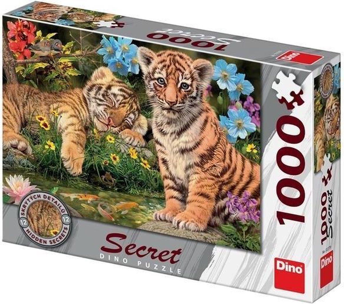 Dino Toys Dino Secret Puzzel Tijgerbabies 1000 stukjes - Multicolor - 8590878532779