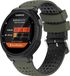 By Qubix Qubix Siliconen Dot Pattern bandje - Donkergroen + Zwart - Geschikt voor Garmin Forerunner 220/230/235/620/630/735XT
