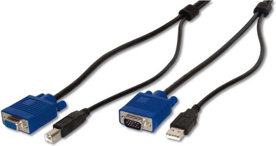 ASSMANN Electronic AK-82302 KVM-kabel Zwart 3 m