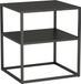 en.casa Table d'appoint Raahe avec étagère 50,5x45x40 cm noir