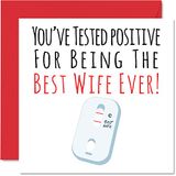 Grappige verjaardagskaarten voor vrouw - positieve beste vrouw ooit - grap gelukkige verjaardagskaart voor vrouw van echtgenoot partner, vrouw verjaardagscadeau, 145 mm x 145 mm verjaardag