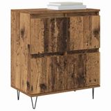 vidaXL Dressoirs, 3 stuks, Oudhout