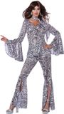 Luxe California Costumes Luxe disco kostuum voor dames - Zilver / Grijs - XL