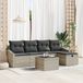 vidaXL Bankstel Lichtgrijs/Donkergrijs Polyrattan