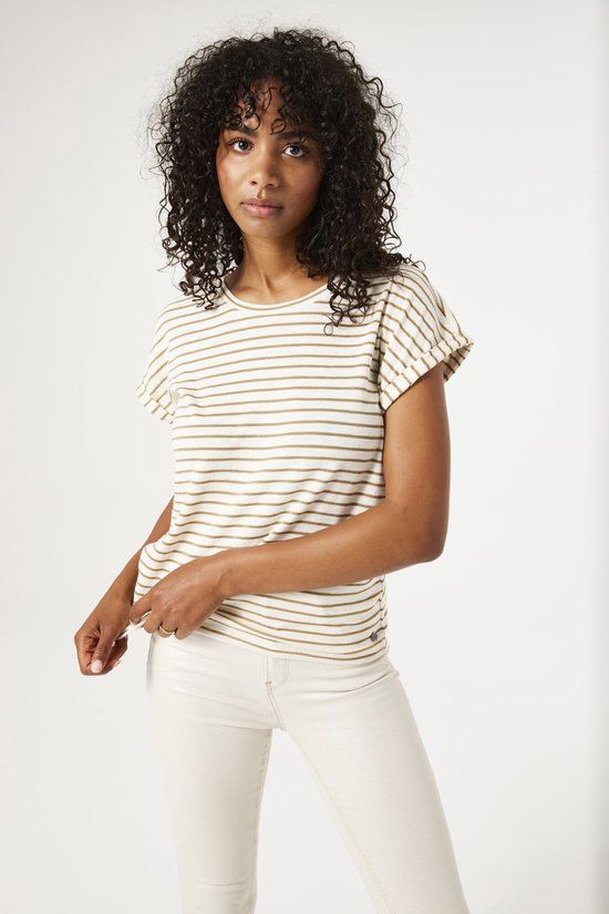 Garcia Dames Effen T-shirt Wit Korte mouw