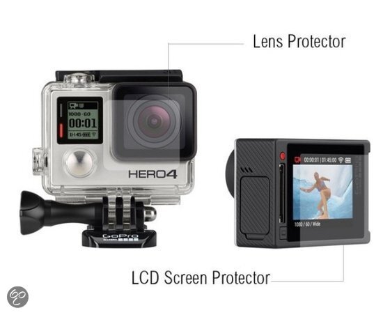 SportCamAccessoires Lens en LCD Protectors voor GoPro Hero 4 Silver