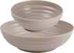 Plasticforte Bols/Petits bols - 12x pièces - dessert/petit déjeuner/soupe - plastique - Taupe