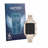 Savvies Screenprotector voor fitonyo Smartwatch 1.29" - Folie Beschermfolie transparant 6 Stuks