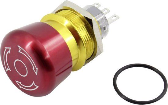 TRU COMPONENTS TC-GQ22-A-11TSB203 Noodstopschakelaar 250 V 5 A 1x NO, 1x NC IP65