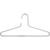POHL Metalen hanger Peter stijf - kleerhanger metaal met broekstang - 2-in-1 kleerhanger en broekhanger, verchroomd staal