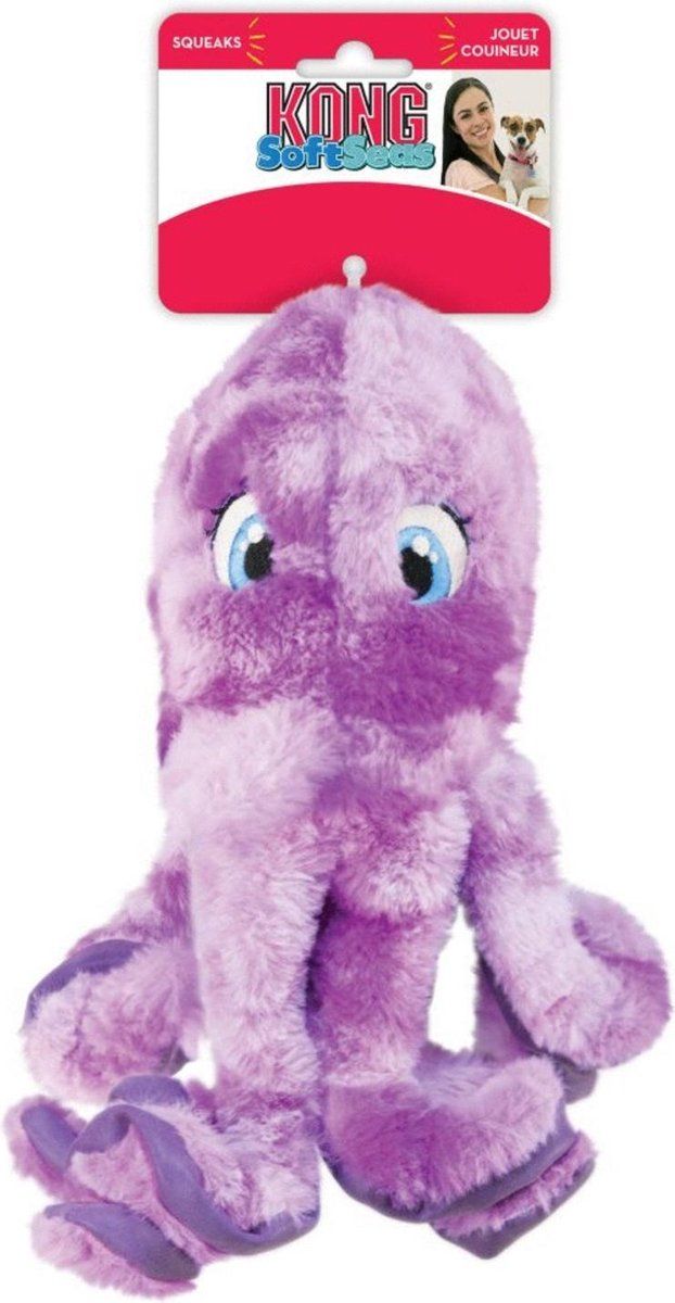 Kong Soft Seas Octopus Paars - Large