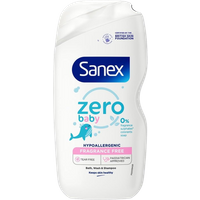 Sanex Zero% Hypoallergenic Fragrance Free Baby Bath Foam & Shampoo – 450 ml