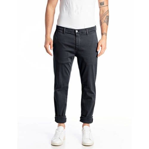 REPLAY slim fit chino ZEUMAR donkerblauw
