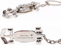 MC Living KadoExpress Formule 1 Sleutelhanger Met Gravering - Drive Safe