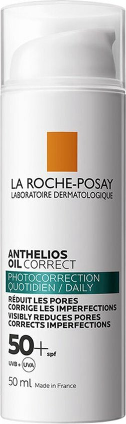 La Roche-Posay Anthelios Oil Correct Dagelijks Matterende Gezichtscr&#232;me voor vette, onzuivere huid met neiging tot acne SPF50+ 50ml - Zonnebescherming voor het gezicht