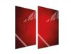 TMK ArtDeko Serie - Plaque de protection en acier inoxydable pour plaque de cuisson - 35x52cm - Rouge