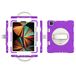 iPad Apple iPad mini6 2021 generatie hoes met displaybeschermfolie potloodhouder Kickstand polsband 360 draaibare polsband standaard duurzame beschermhoes (violet)