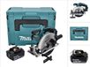 Makita DSS 611 T1J scie circulaire sans fil 18 V 165 mm + 1x batterie 5,0 Ah + Makpac - sans chargeur