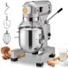 Mixeur de cuisine professionnel sans marque - Batteur sur socle - Capacité 14 L - Puissance 550 W - 3 vitesses - Bol en acier inoxydable - 3 fouets