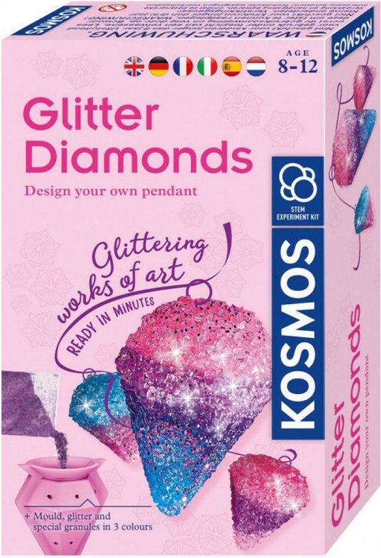 Kosmos Glitter Diamanten Maken - Roze - STEM Speelgoed - 6+ Jaar