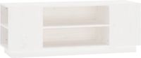 vidaXL Meuble TV 110x35x40,5 cm pin massif blanc