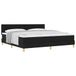 vidaXL Boxspringbed met gewatteerde zwarte matras, 200 x 200 cm, modern design, stof voor volwassenen, stabiele houten poten, eenvoudige en comfortabele montage, queen, eigentijdse rust, meubels