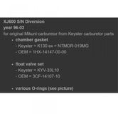 Keyster Kit réparation de carbu pour moto Yamaha 600 Diversion 1996-2002
